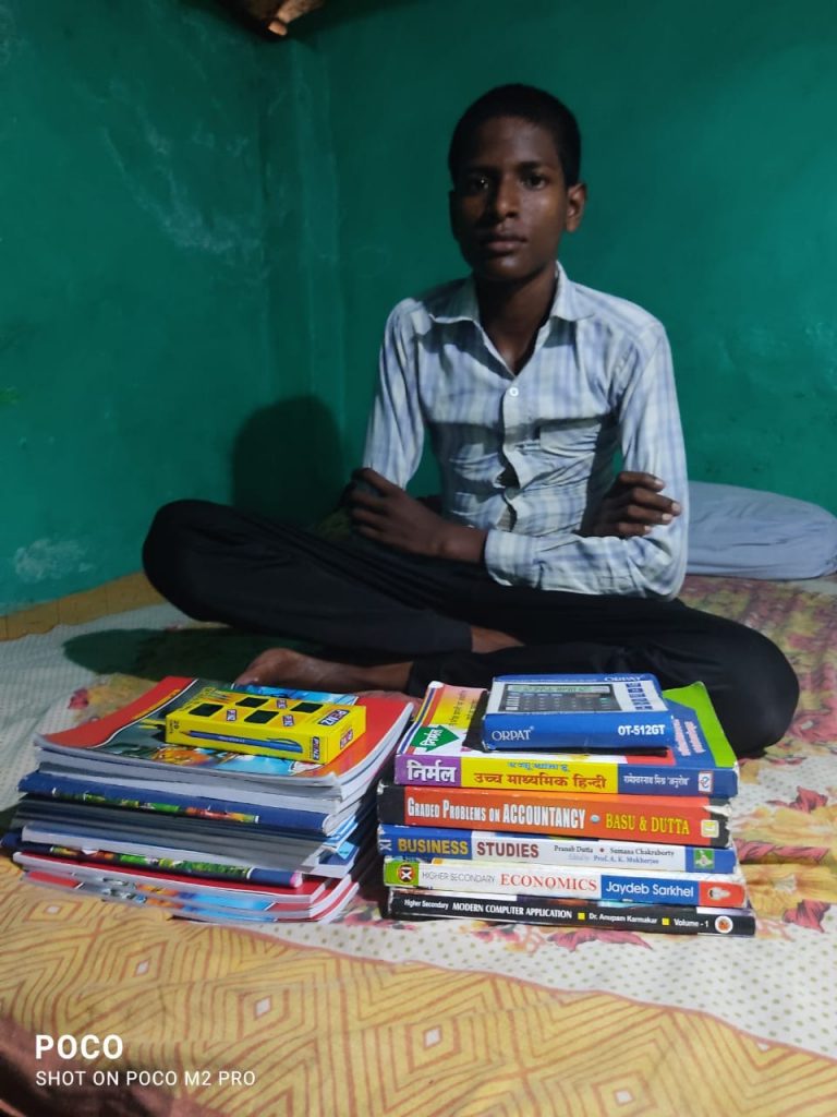 Bhola with new school books